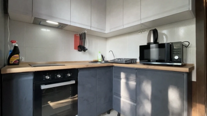 Кухня Вельвет в цвете Бетон снежный и графит