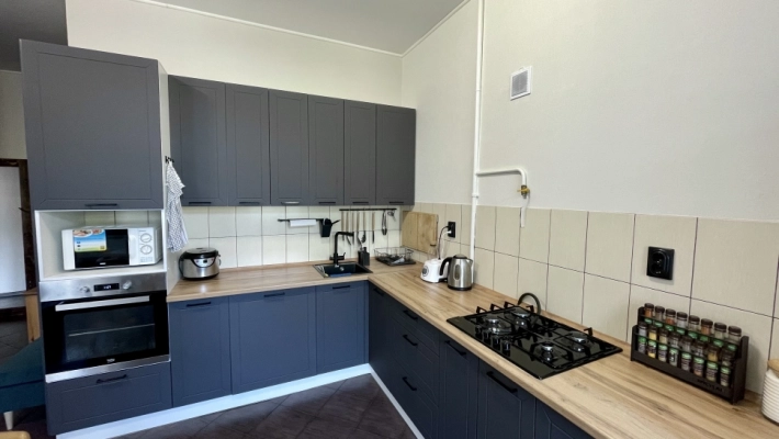 Кухня Вектор в цвете Графит в сочетании с дуб Вотан