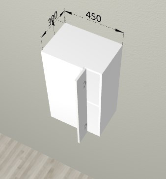 Шкаф навесной 450 угловой Санвут