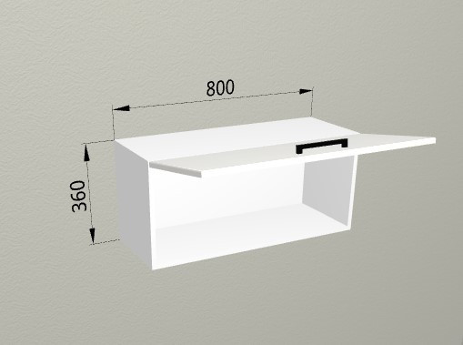 Шкаф навесной 800 горизонтальный Санвут МДФ