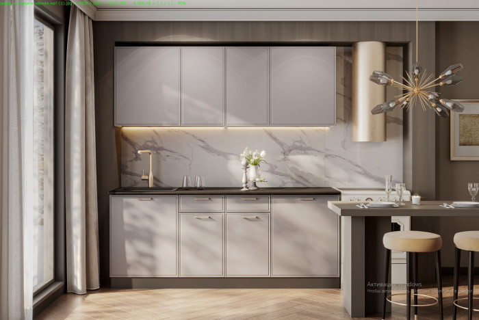 Кухонный гарнитур "Адель" 2 м (Белый/Нео/Черный )