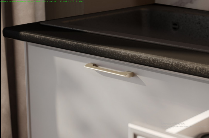 Кухонный гарнитур "Адель" 2 м (Белый/Нео/Черный )