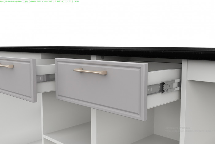 Кухонный гарнитур "Адель" 2 м (Белый/Нео/Черный )