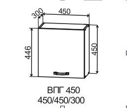 Шкаф верхний 400/450 горизонтальный Марсель Гола