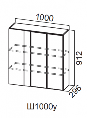 Шкаф навесной 1000/912 угловой Квадро СВ
