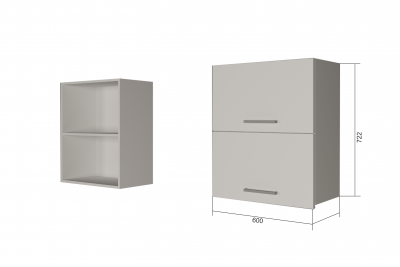 Шкаф навесной 600 2 яруса горизонтальный Санвут МДФ