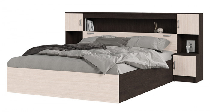Кровать с прикроватным блоком Басса Стендмебель