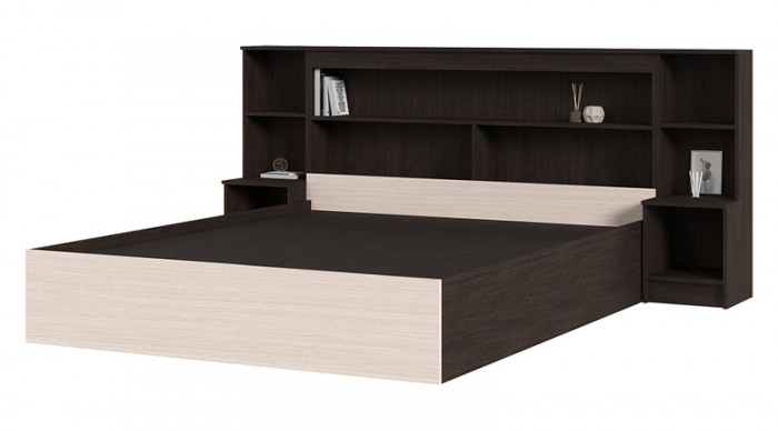 Кровать с прикроватным блоком Басса Стендмебель