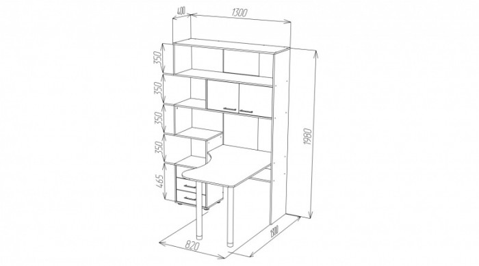 Компьютерный стол СК-53 угловой с замком (универсальный)