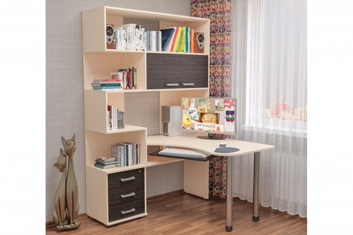 Компьютерный стол СК-53 угловой с замком (универсальный)