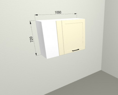 Шкаф навесной угловой правый 1000/720 Blum Берген