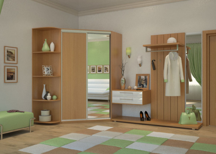 Угловой шкаф-купе Елена с угловым элементом