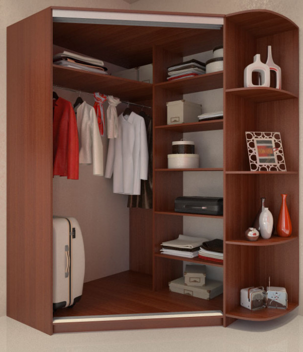 Угловой шкаф-купе Елена с угловым элементом