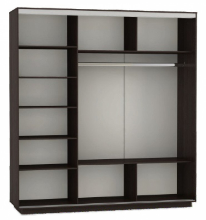 Шкаф купе Трио Фото Экспресс 2100х2400 Е1