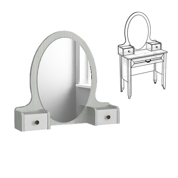 Зеркало с надстройкой к туалетному столу Классика
