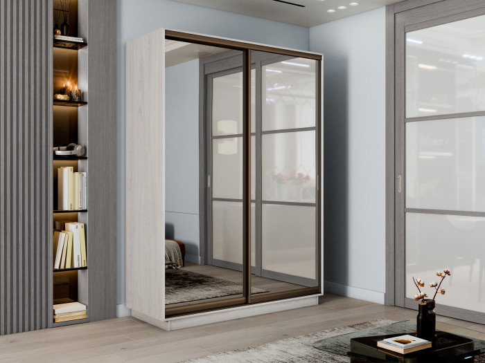 Шкаф купе 2-х дв. 2 зеркала 1400/2400/600 Экспресс 2