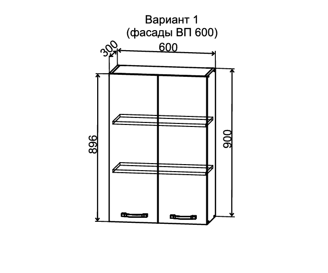 Шкаф верхний 600/900 Фенис