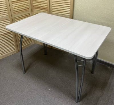 Стол раздвижной пластик (кромка белая) Паук