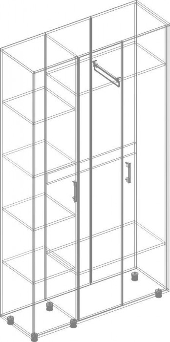 Шкаф 3-х створчатый с зеркалом Граф