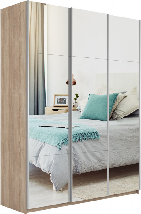 Шкаф купе Прайм 3-х дв. с зеркалами 2100 Е1