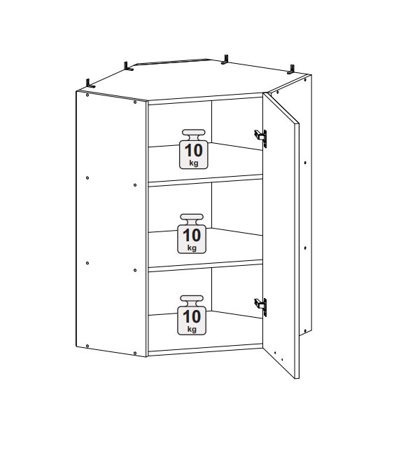 Шкаф верхний угловой ШВУ 600/920 Норд