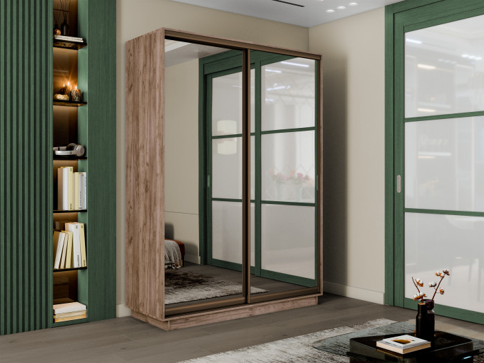 Шкаф купе 2-х дв. 2 зеркала 1600/2200/600 Экспресс 2