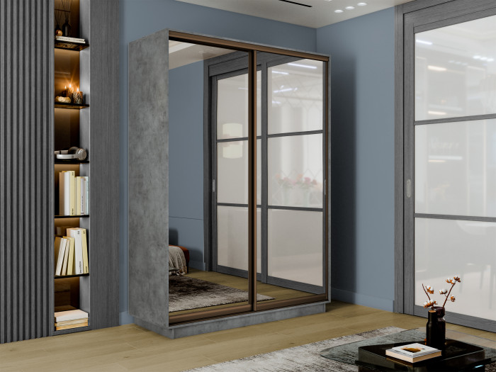 Шкаф купе 2-х дв. 2 зеркала 1600/2400/450 Экспресс 2