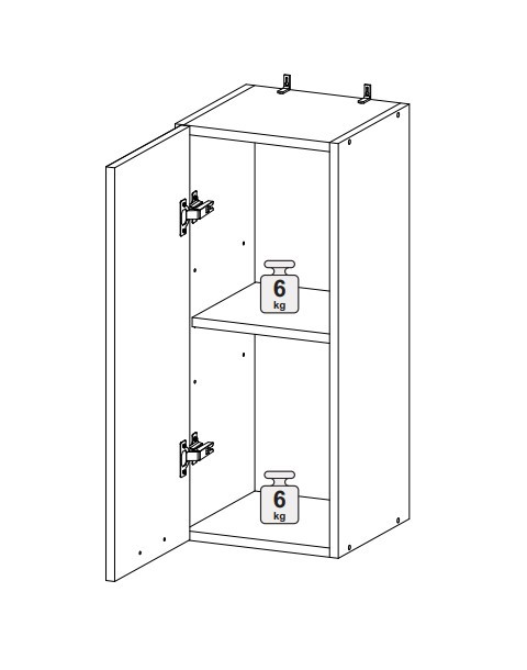 Шкаф верхний ШВ 300 Норд Line