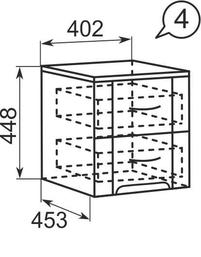 Тумба прикроватная 4 Виктория Ижмебель