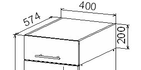 Антресоль 400 Олива
