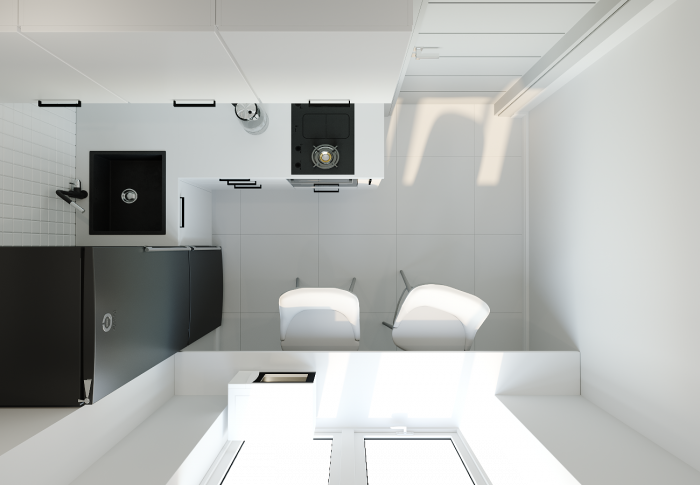 Кухонный гарнитур угловой Крафт-1800х1000 (стол. 26 мм)