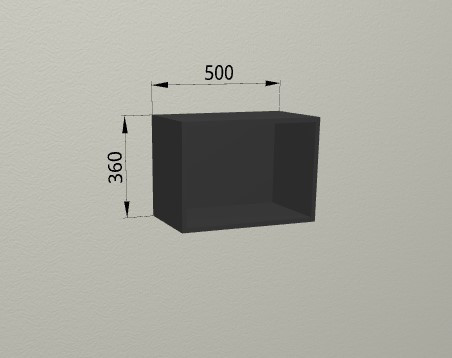 Шкаф навесной 500 горизонтальный без фасада Санвут