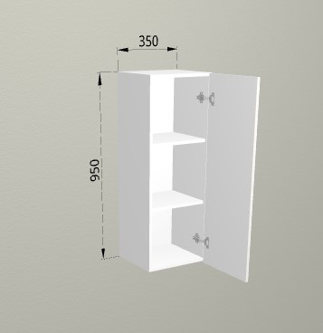 Шкаф навесной 350/950 Санвут МДФ