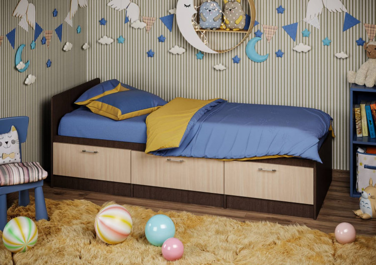 Кровать Юниор-5 ЛДСП ⭐ купить за 11 160 ₽, доставка по Челябинску