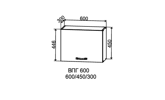 Шкаф верхний 600/450 Фенис