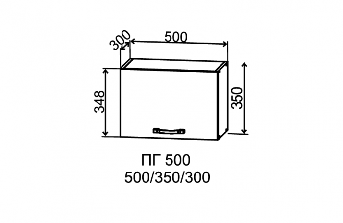 Шкаф верхний 500/350 Мелисса