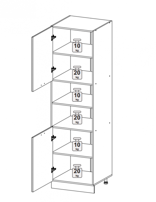 Пенал 600 с 1 створкой Олива металлик