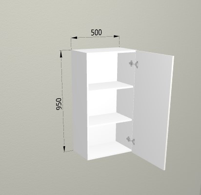 Шкаф навесной 500/950 Санвут МДФ