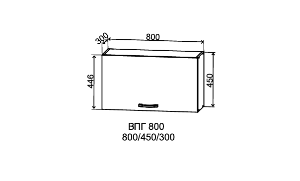 Шкаф верхний 800/450 Фенис