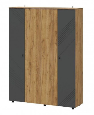 Шкаф четырехстворчатый Байкал Графит NN-Мебель