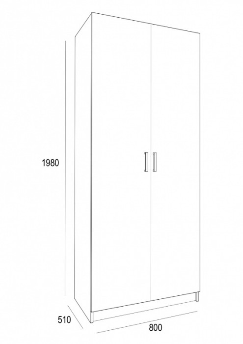 Шкаф распашной 800 универсальный Космос 