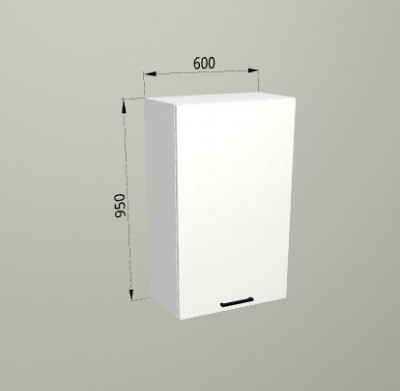 Шкаф навесной 600/950 1 створка Санвут МДФ