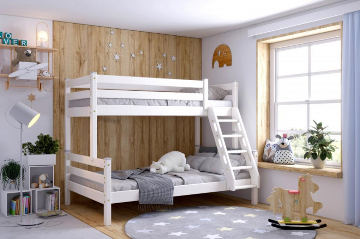 Кровать двухъярусная с лестницей Адель