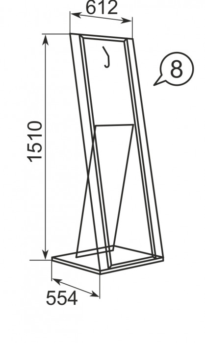 Зеркало напольное 8 Виктория Ижмебель