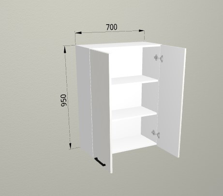 Шкаф навесной 700/950 Санвут МДФ