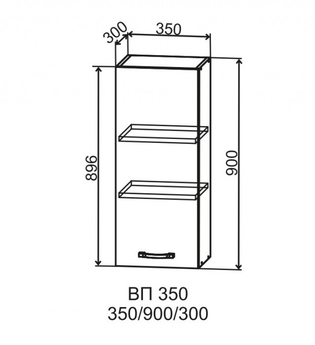 Шкаф верхний 350/900 Фортуна ДСВ
