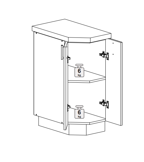 Шкаф нижний 360 торцевой Олива металлик
