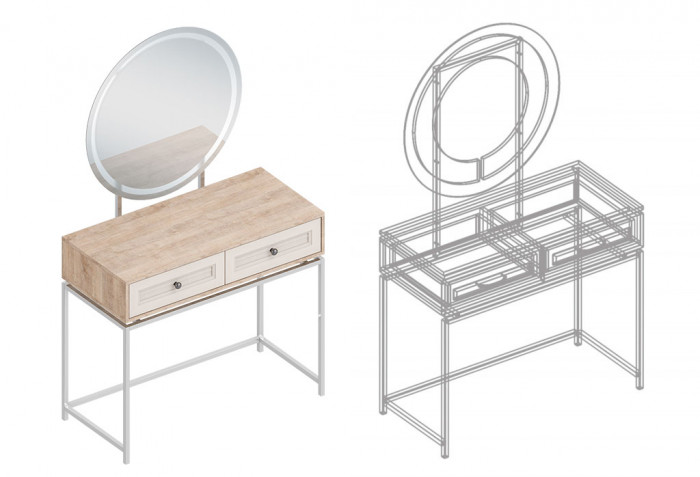 Стол гримерный СФ-22 Филадельфия