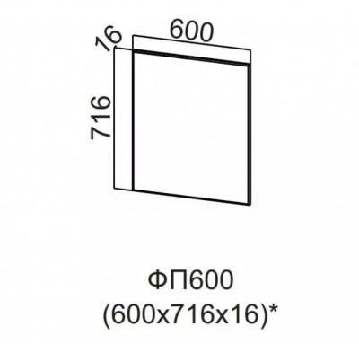 Фасад для посудомоечной машины 600 Квадро СВ 