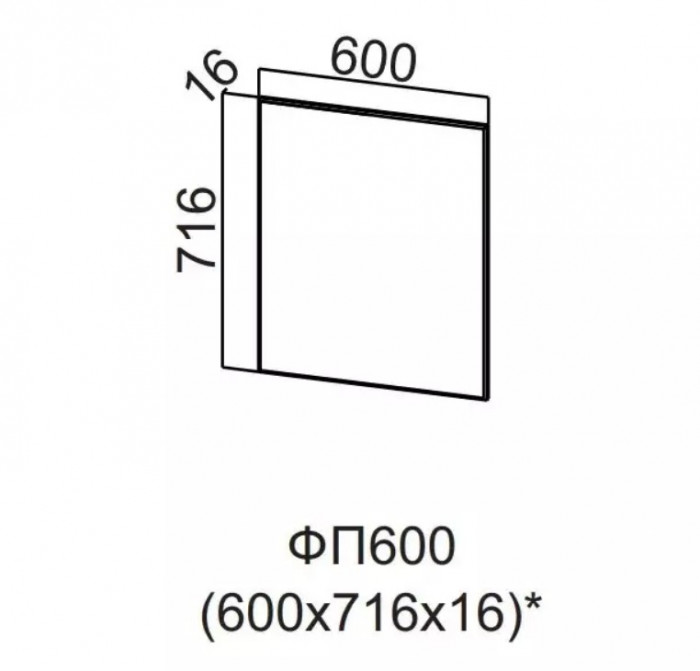 Фасад для посудомоечной машины 600 Квадро СВ 